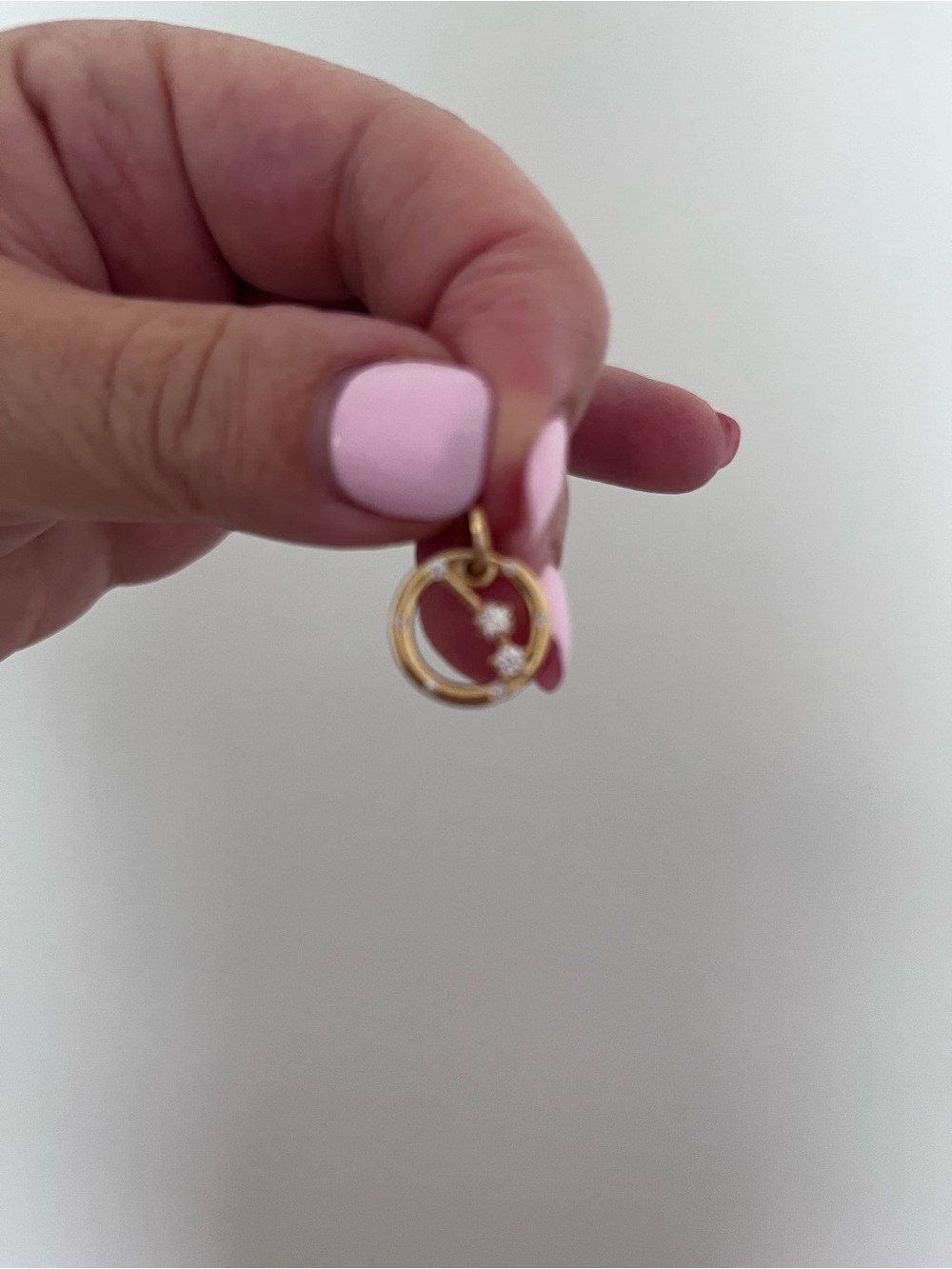 Pandora authentic 14k gold plated Aries zodiac dangle charm.